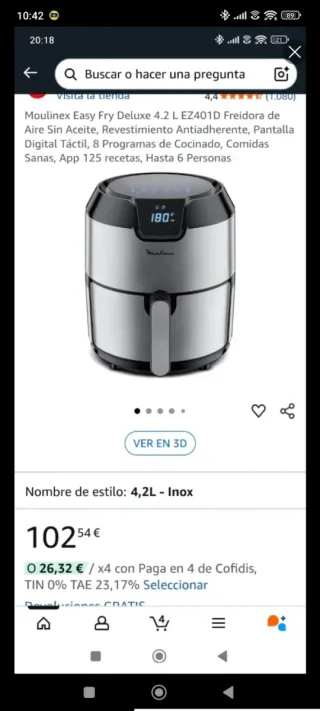 Freidora de aire Moulinex