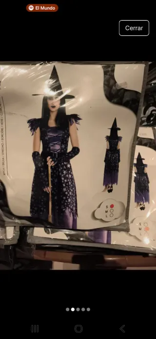 Disfraz Bruja Halloween Mujer Talla S