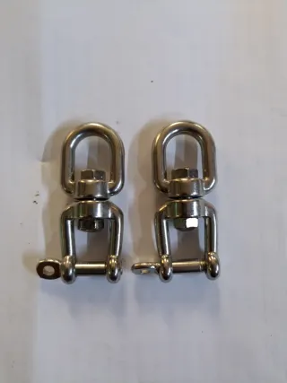 Grillete con giratorio acero inoxidable