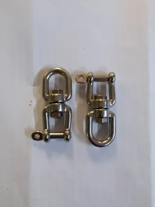 Grillete con giratorio acero inoxidable