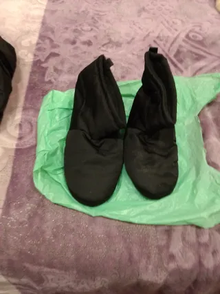 Botines mujer tela forro polar negro talla 41