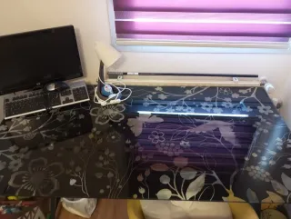 Escritorio cristal negro