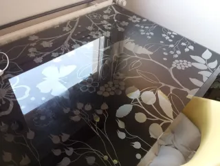 Escritorio cristal negro