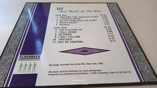 U2 Live At The Ritz LP Vinilo