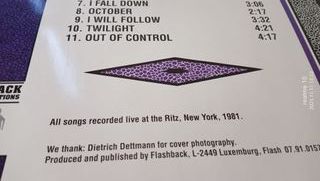 U2 Live At The Ritz LP Vinilo