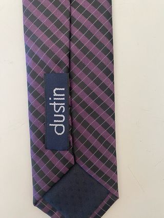 Corbata Morada y Negra a Cuadros