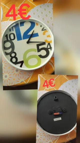 Relógio de parede colorido Para cozinha