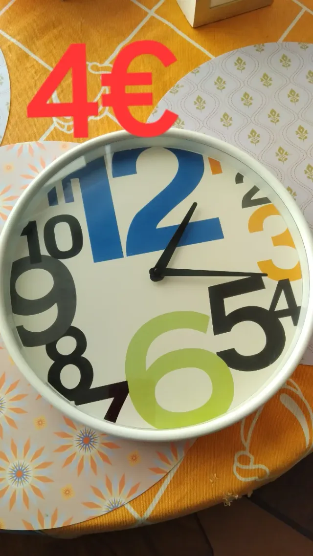 Relógio de parede colorido Para cozinha