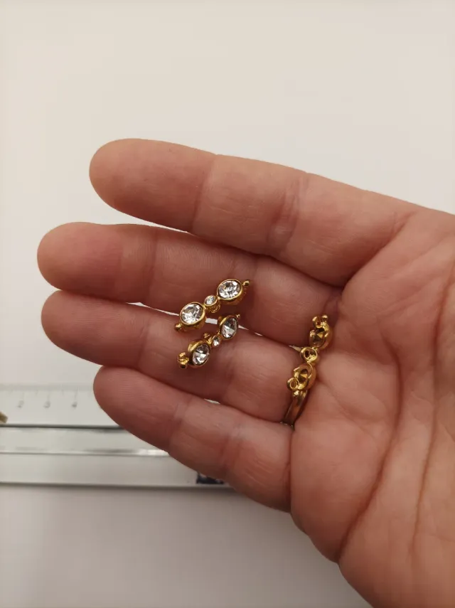 Lote 4 conectores bisutería dorados