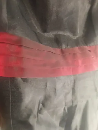 Vestido corto fiesta negro y granate