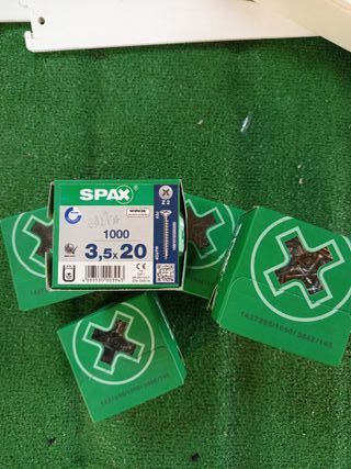 7 cajas tornillos cabeza plana galvan. SPAX 3.5x20