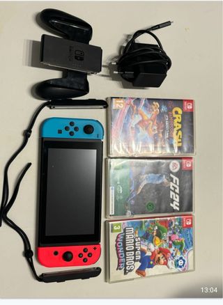 Nintendo Switch con juegos y accesorios