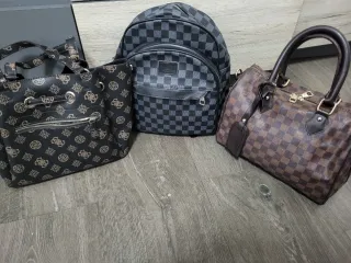 Lote 3 Bolsos Mujer Marrón y Gris