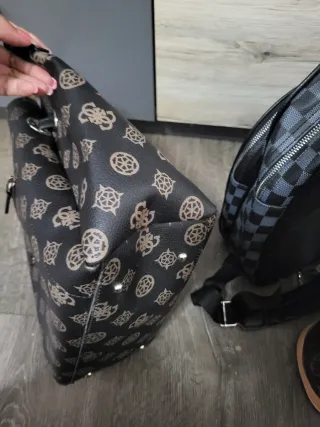 Lote 3 Bolsos Mujer Marrón y Gris