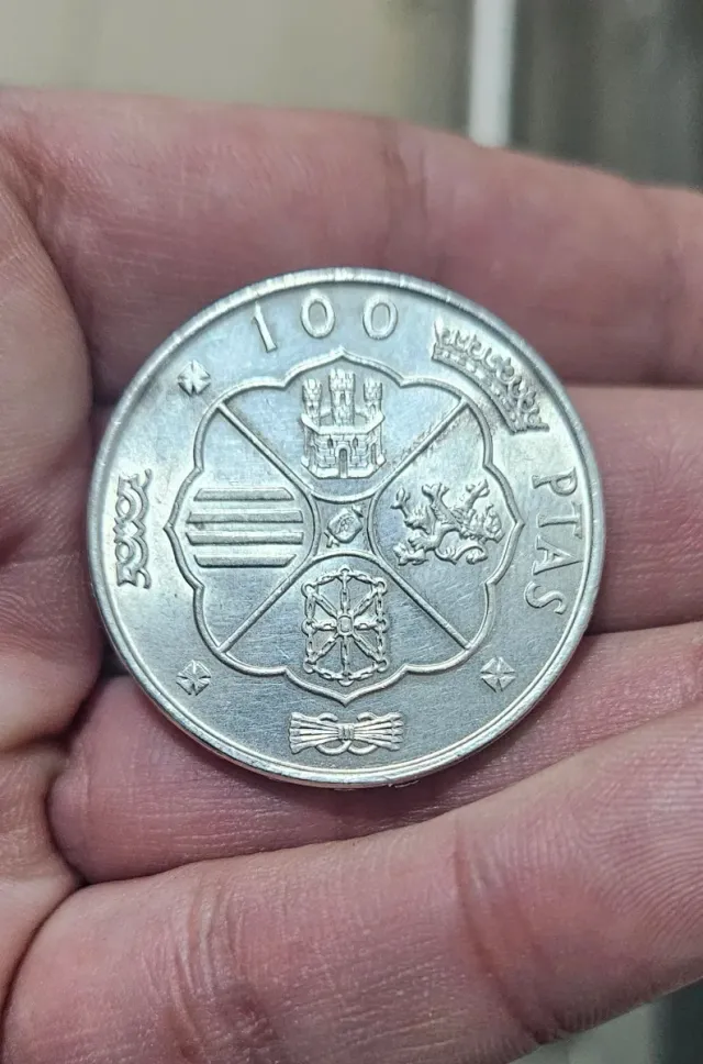 Moneda 100 Pesetas Plata Franco 1966