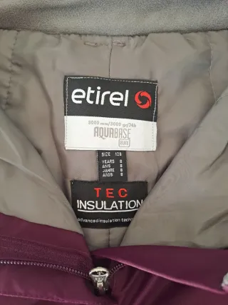 Pantalones de Nieve Morados. Talla 8.  128 cm