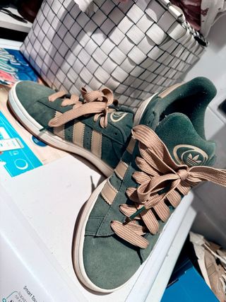 Adidas Bambas Verde y Beige