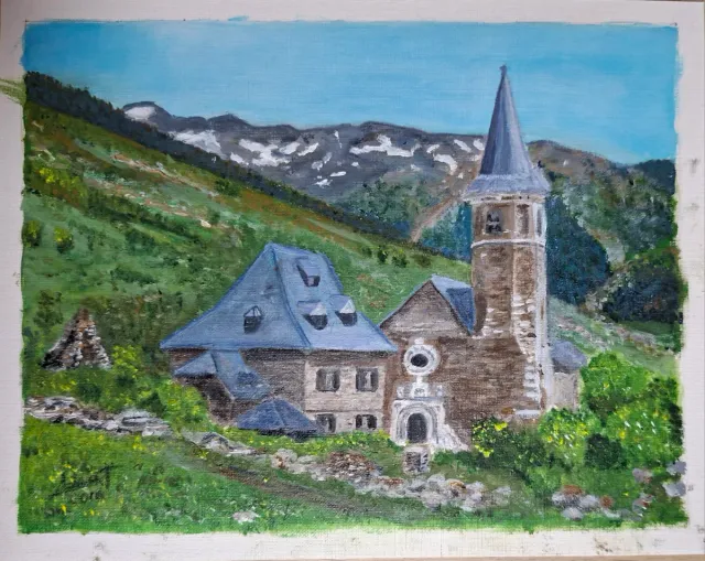 Óleo Valle de Aran,venta en person 29X26