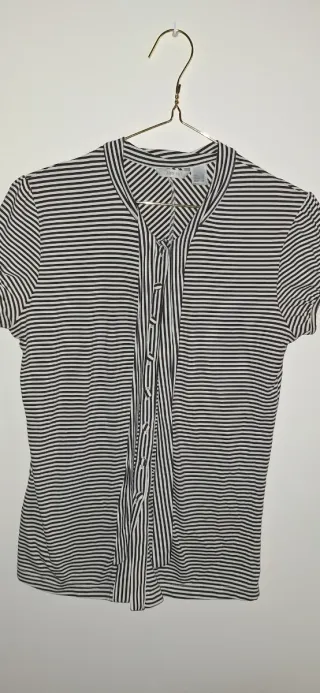 Camiseta Rayas Blanco y Marron