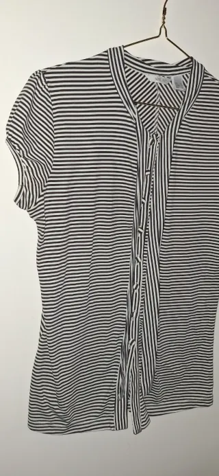 Camiseta Rayas Blanco y Marron