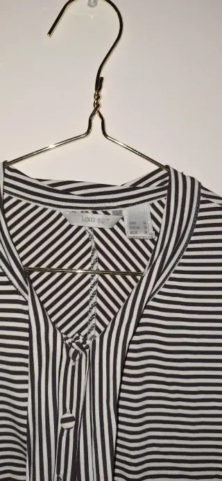 Camiseta Rayas Blanco y Marron