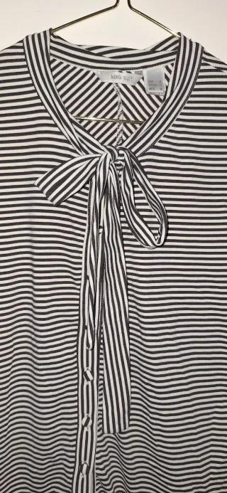 Camiseta Rayas Blanco y Marron