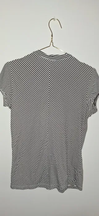 Camiseta Rayas Blanco y Marron