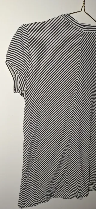 Camiseta Rayas Blanco y Marron