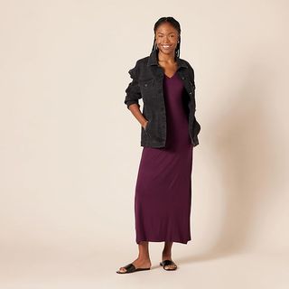 Vestido Largo Punto V-Neck XXL NUEVO