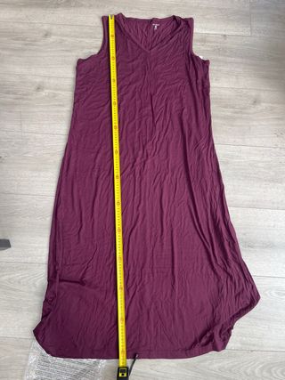 Vestido Largo Punto V-Neck XXL NUEVO