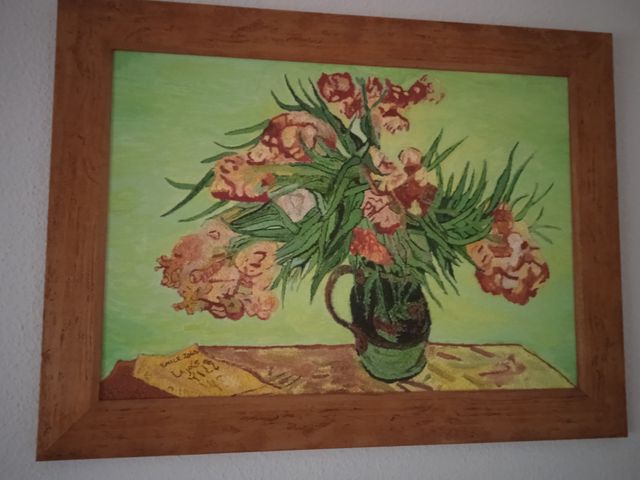 Cuadro Los Girasoles Puntillismo