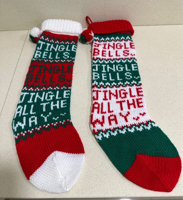 2 calcetines de Navidad Jingle Bells