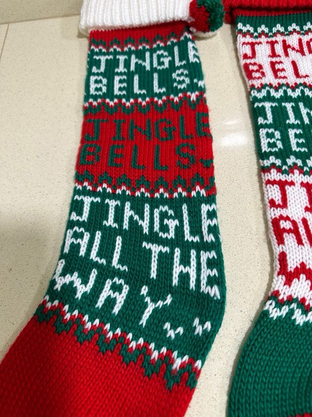 2 calcetines de Navidad Jingle Bells