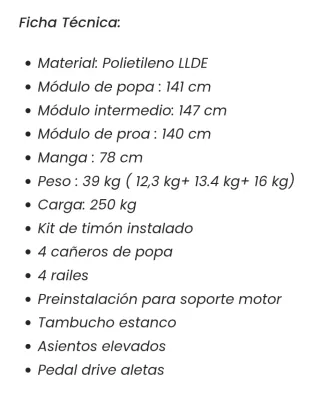 Kayak de pedales modular