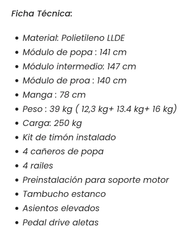 Kayak de pedales modular