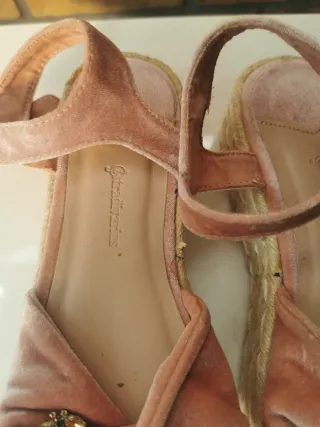 Sandalias Stradivarius Rosa Terciopelo
