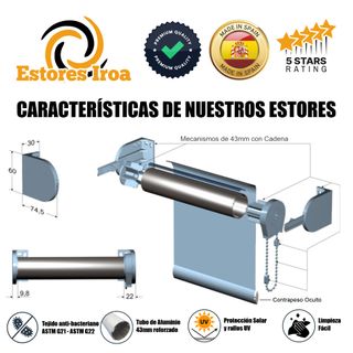 Estor Enrollable Decorativo Bicicleta Flores