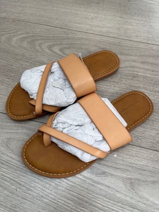Sandalias Dedo Marrón Talla 38