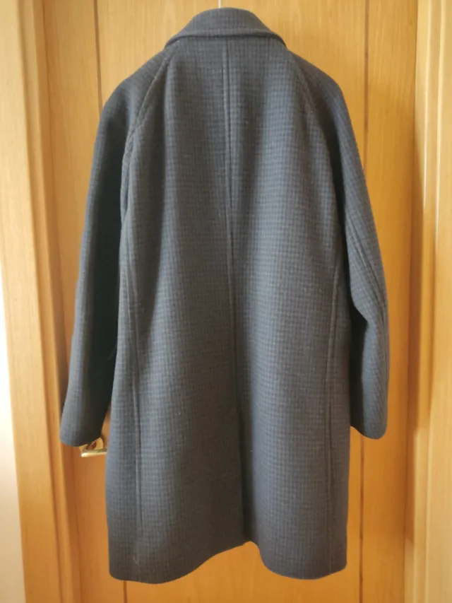 Abrigo lana Mango negro hombre. Talla S