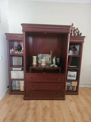 Mueble salón caoba