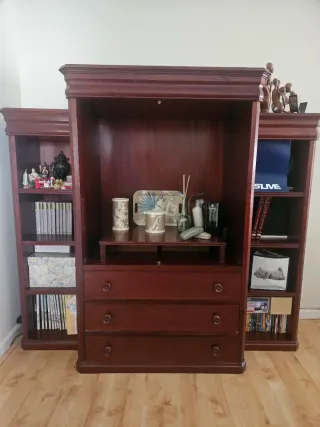 Mueble salón caoba