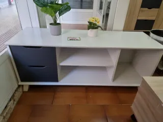 Mueble TV DN Blanco y Gris