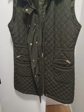 Chaleco largo verde caza Talla L/40