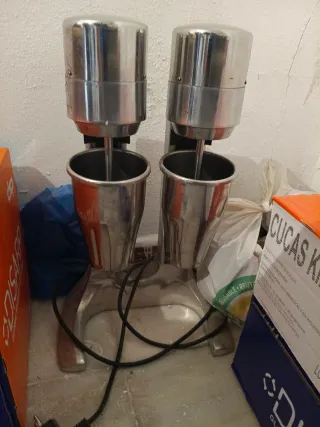 Batidora doble vaso acero inoxidable