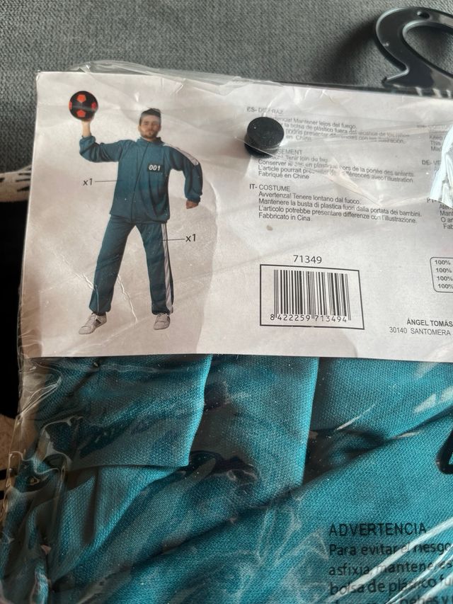 Disfraz El Juego del Calamar Jugador 001 Talla M-L