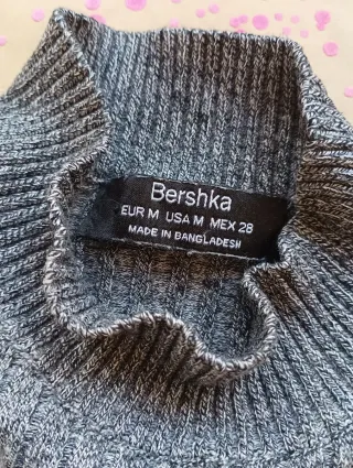 Jersey Bershka gris ajustado