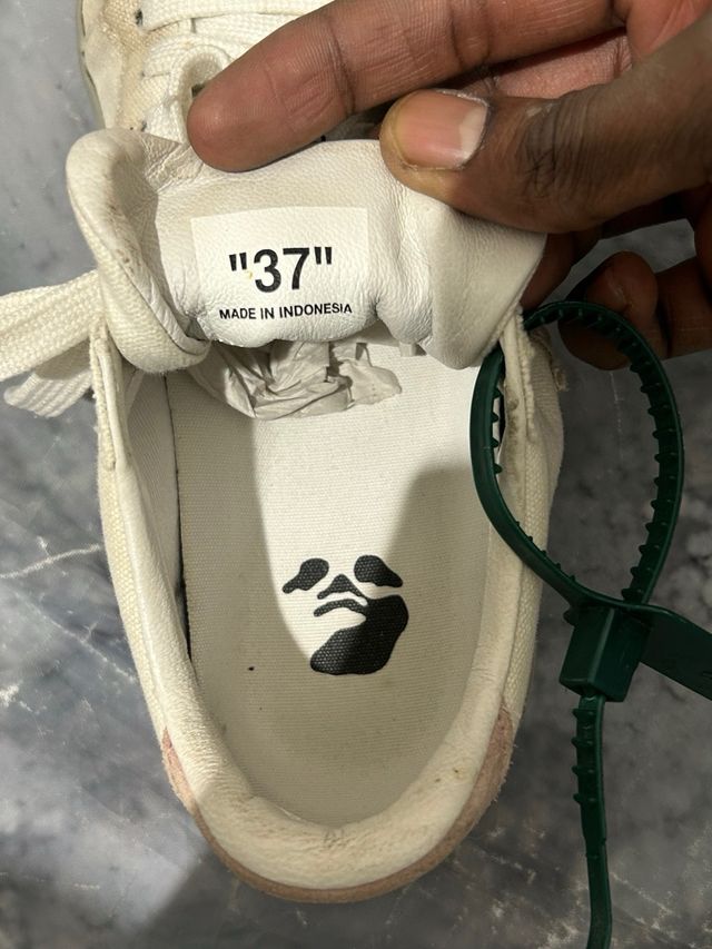 Scarpe Off-White Vulcanized Bianche Rosa