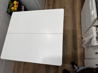 Mesa de cocina blanca extensible