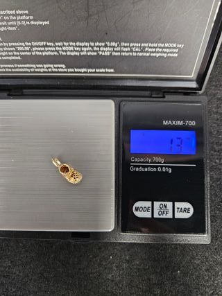 Colgante de Oro 18K Patuco bebe, 1,37gr, 1cm