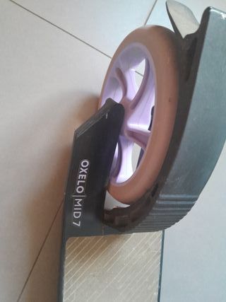 Patinete Oxelo Mid7 Negro/Lavanda